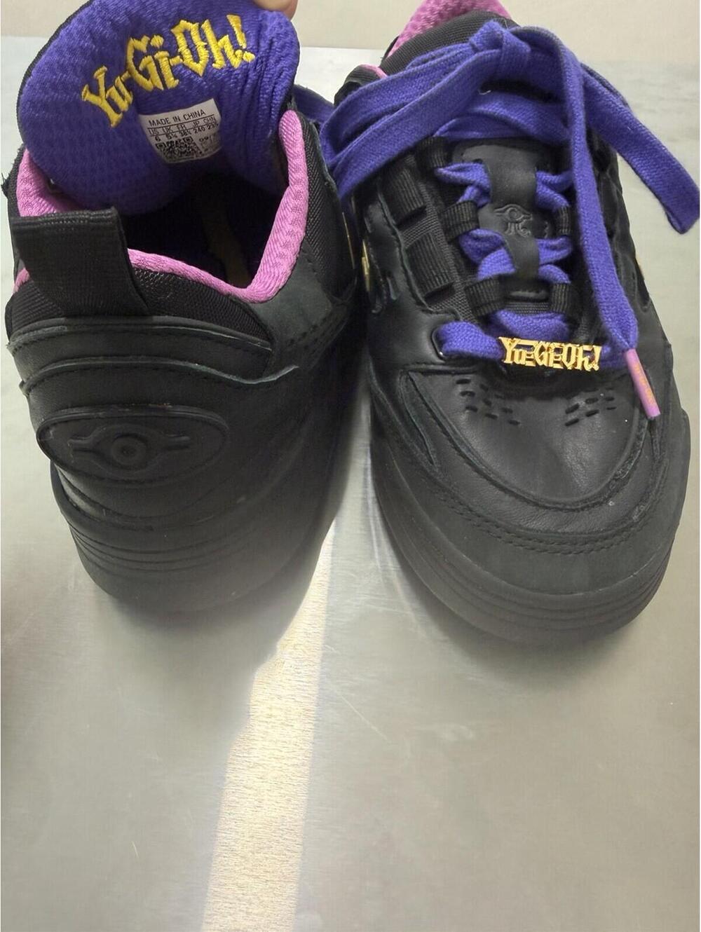 adidas x Yu-Gi-Oh! Men’s Low Top Lace-Up Sneakers Black Purple - Picture 4 of 13